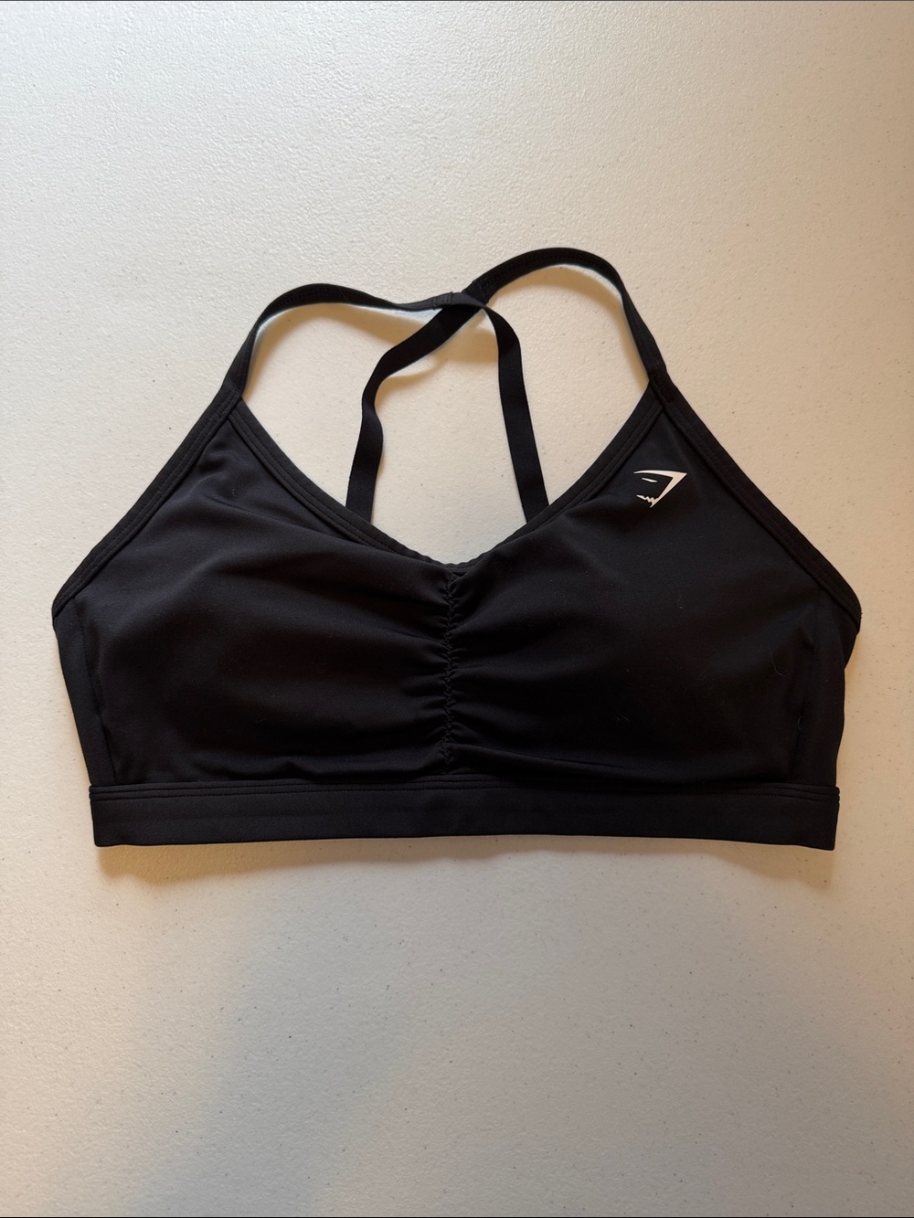 Gymshark Black Ruched Training Sports Bra
